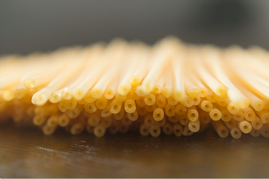 Close up of Dagostino Bucatini pasta