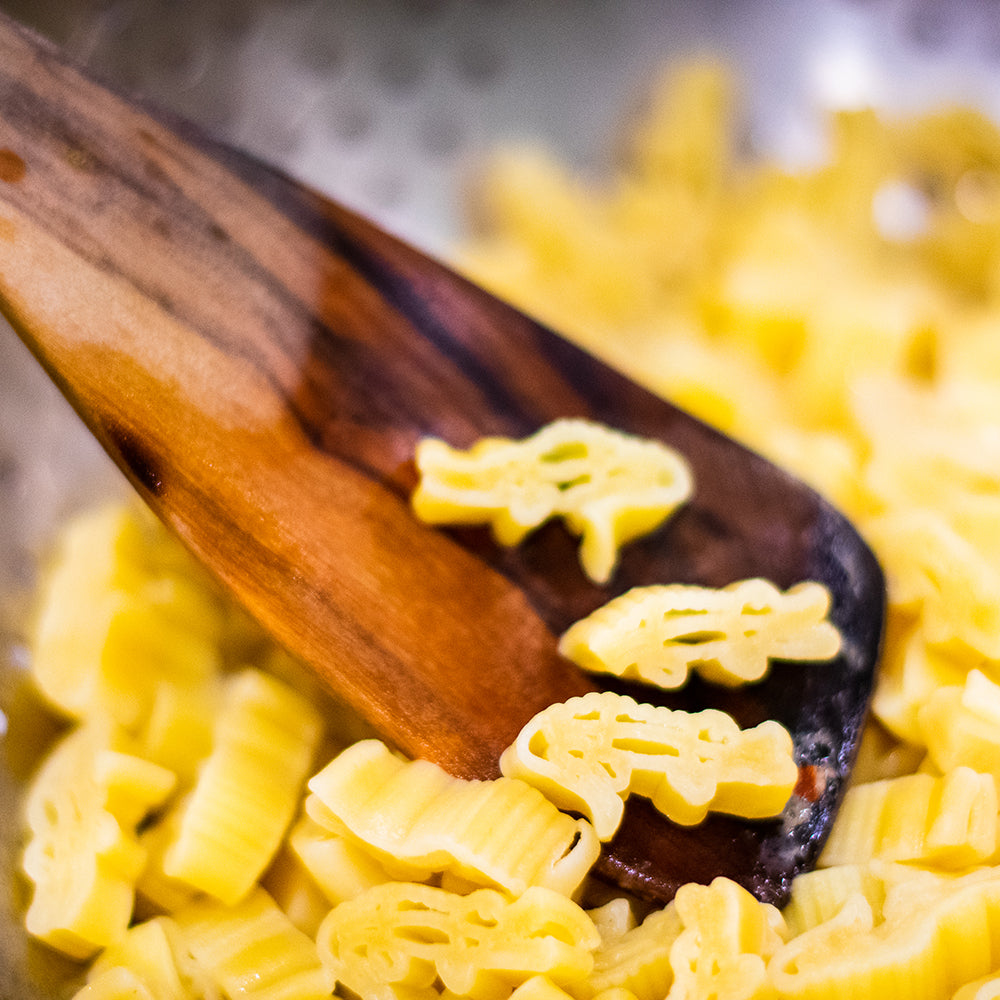 Close up of Cooked Dagostino Alligator Pasta