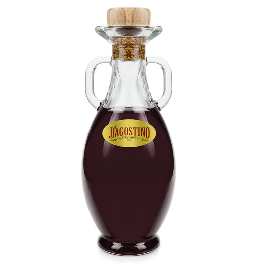 Close up of a bottle of Dagostino Balsamic Vinegar
