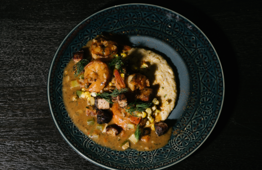 Bowl of hearty warm comfort food